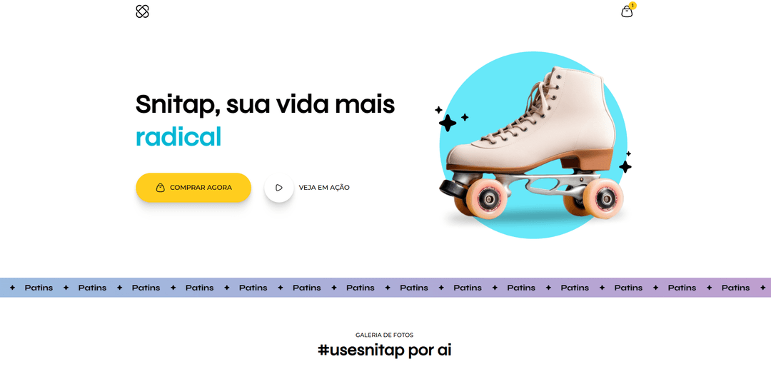 Thumbnail do projeto Snitap Landing Page